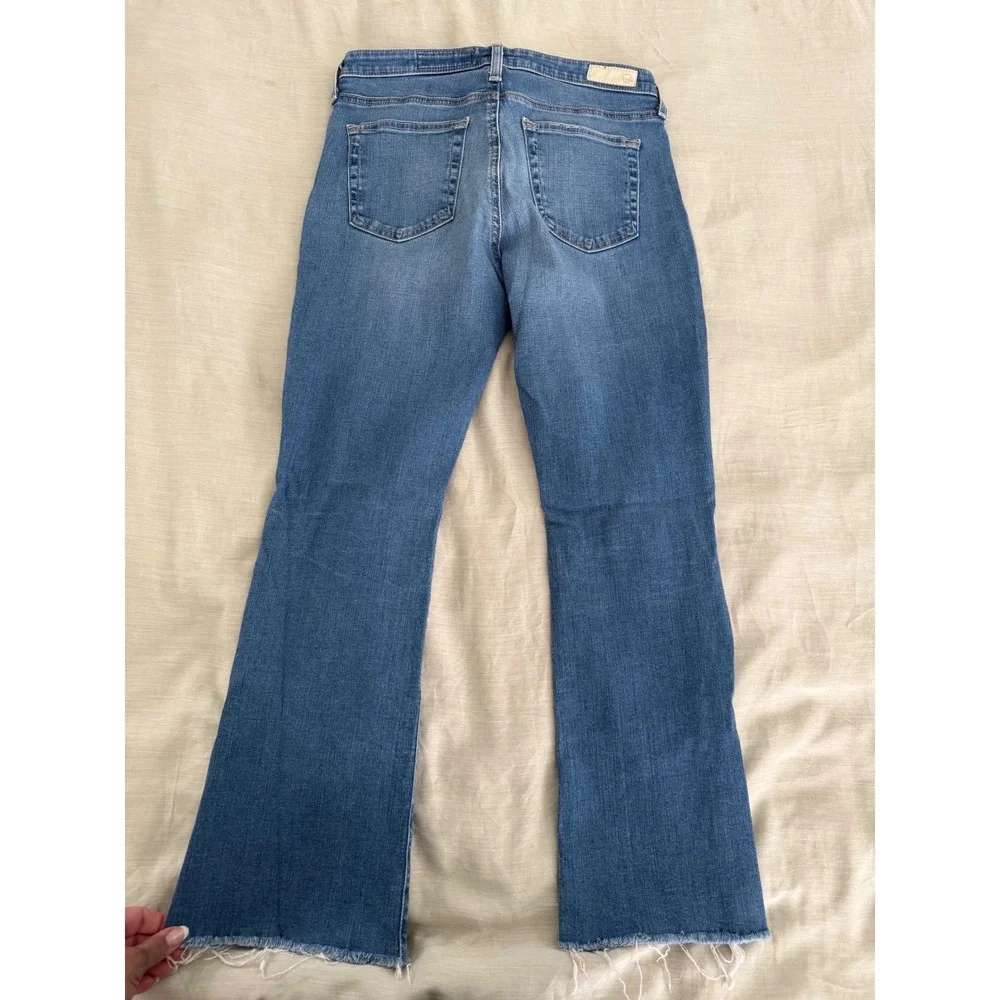 AG Adriano‎ Goldschmied Jodi Crop High Rise Slim Flare Jeans 28